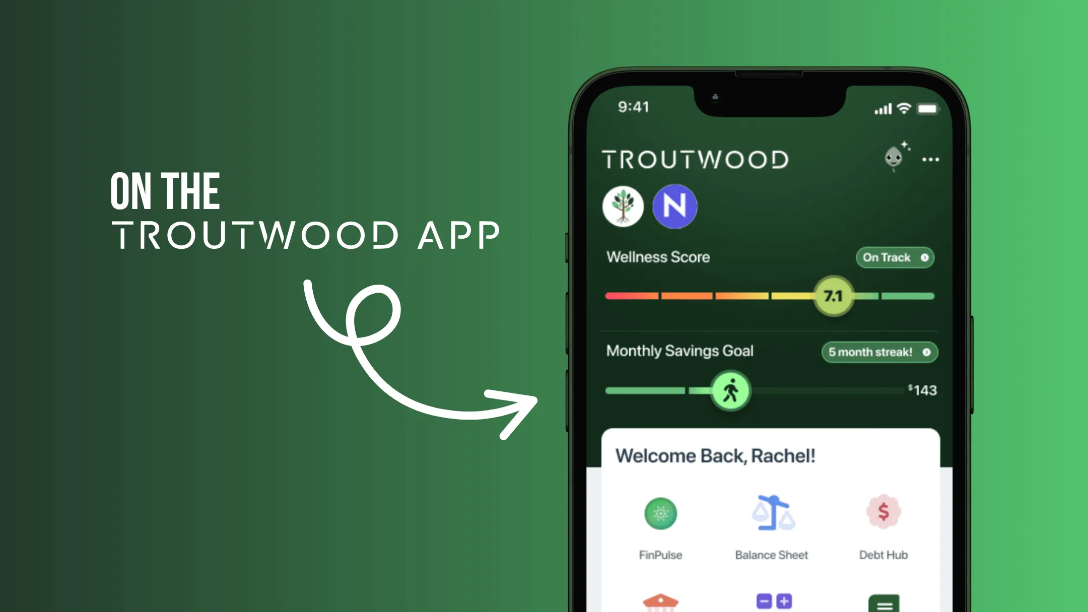 budgeting and financial wellness on the troutwood app