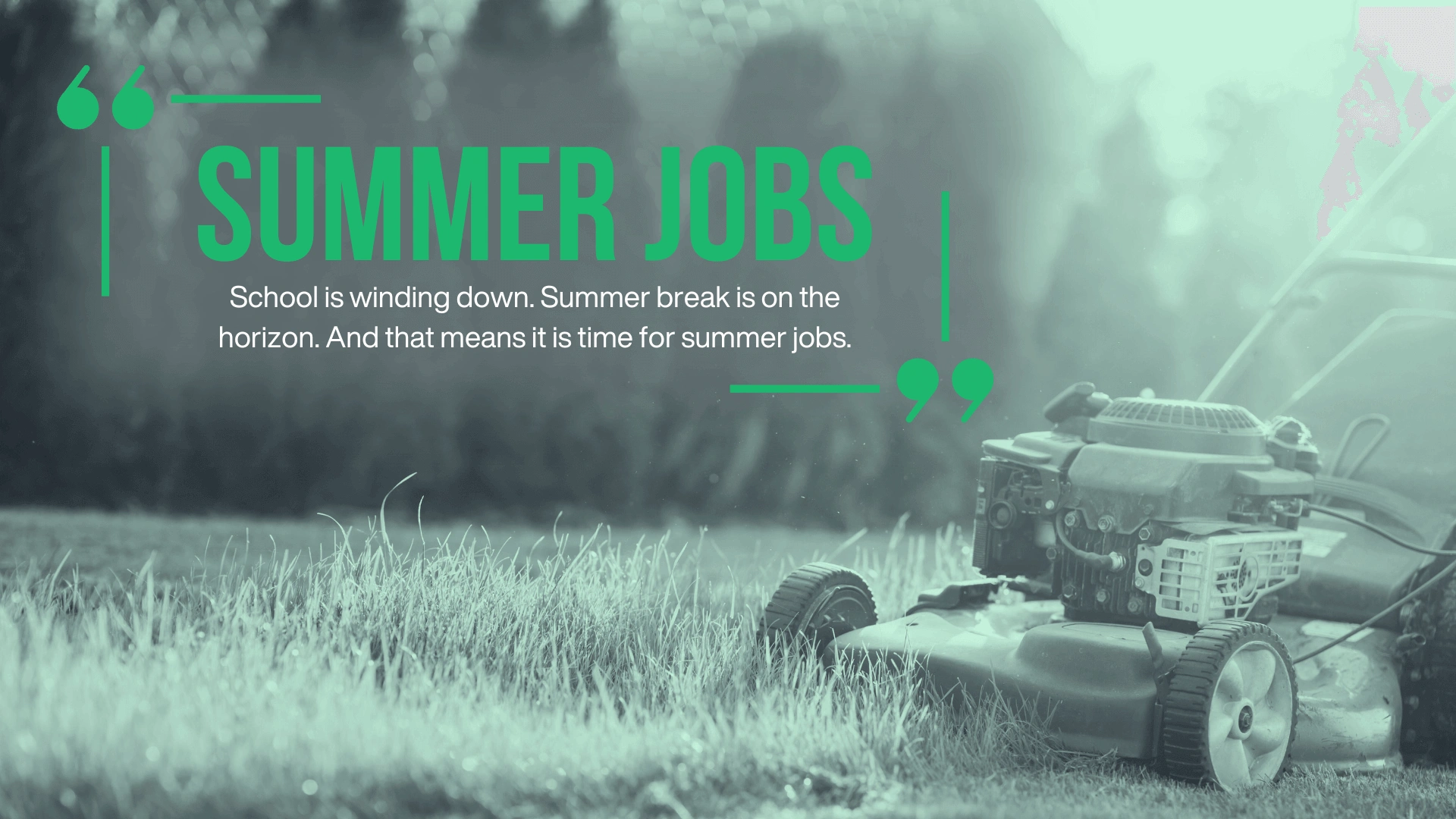 Summer jobs & financial literacy