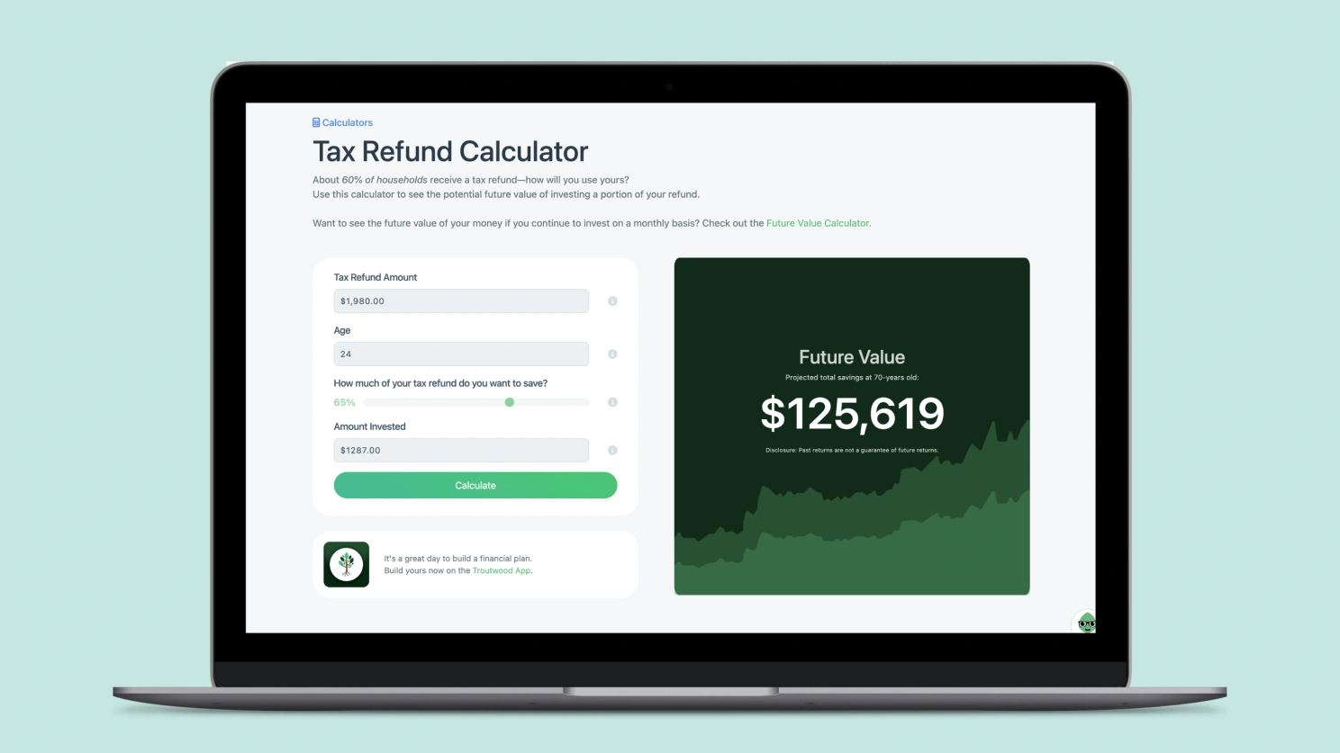 Troutwood's tax return calculator