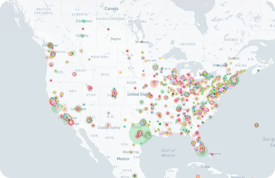 Map of the stock market